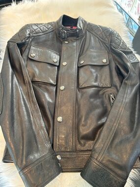 Belstaff James Hunt 40th Anniversary Soecial Edition Black Leather Jacket